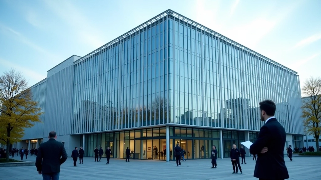 Bundesministerium der Finanzen in Berlin, modernes Gebäude, Verwaltungsarchitektur